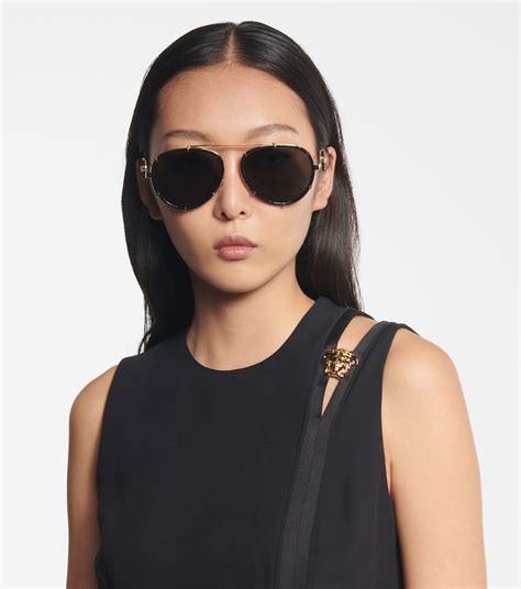 versace aviator sunglasse 2164|Versace aviator sunglasses women.